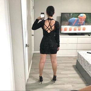 Black mini dress